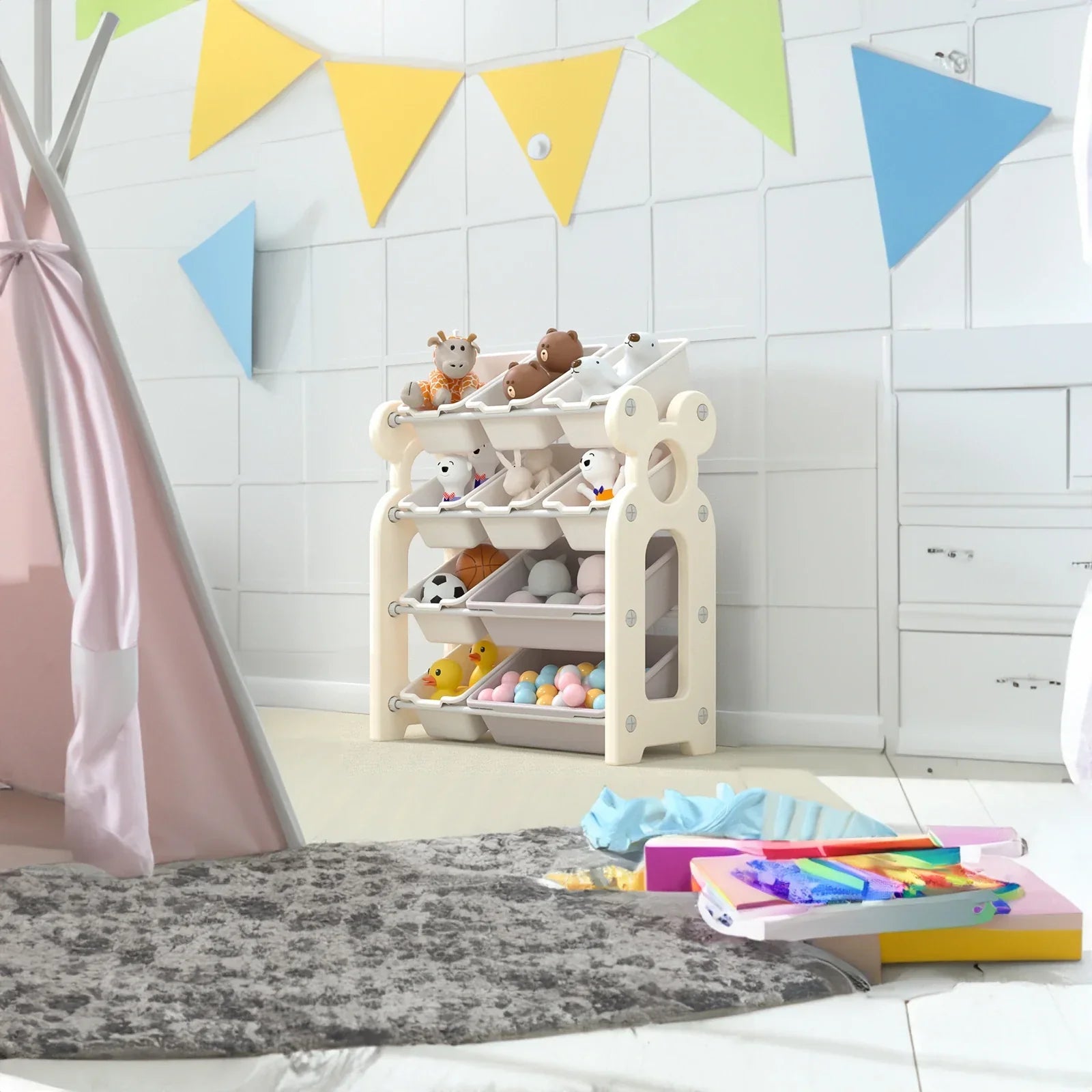 Aquí encontrarás hermosos organizadores de juguetes para tus hijos, fáciles de armar y perfectos para organizar todo lo necesario y hacer de su espacio el lugar perfecto para crecer y jugar.