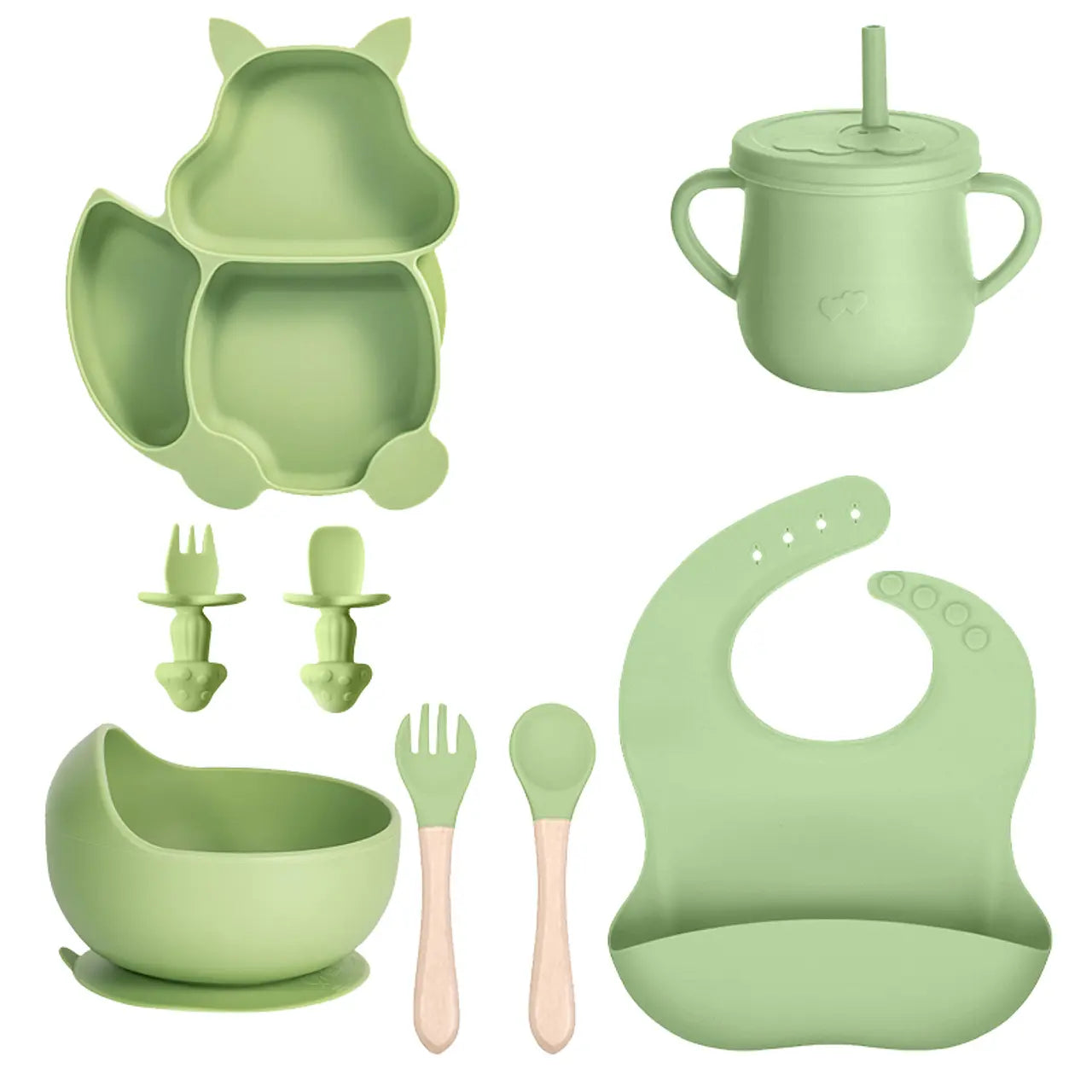 Set Alimentación Silicona 8 en 1 Ardilla