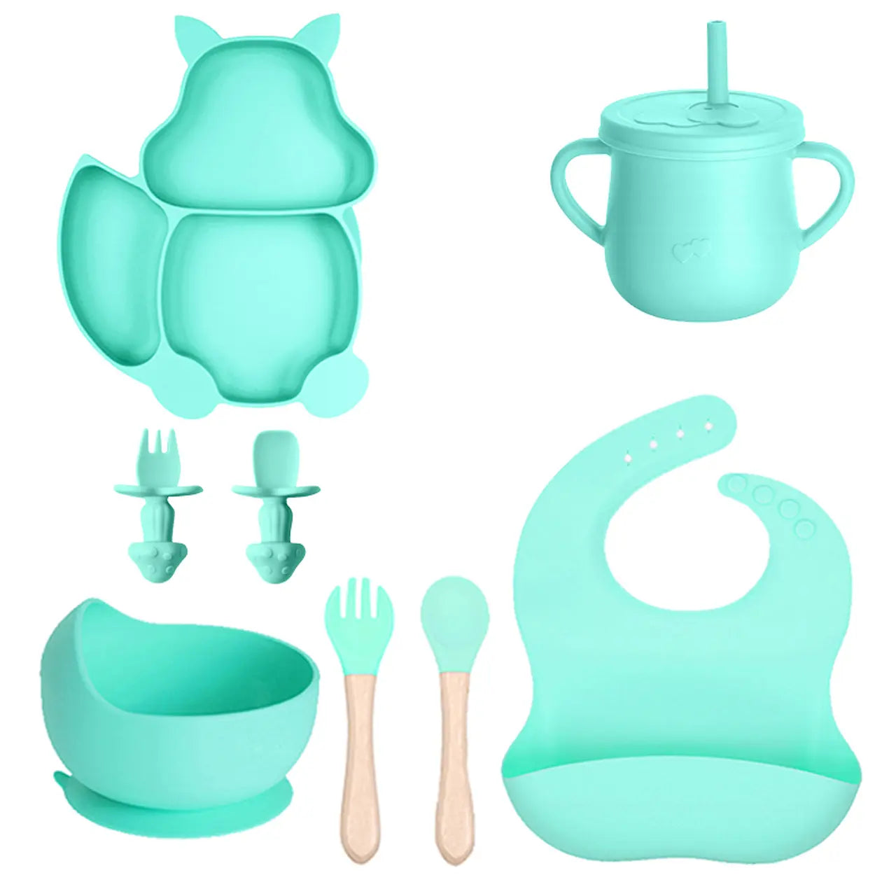 Set Alimentación Silicona 8 en 1 Ardilla