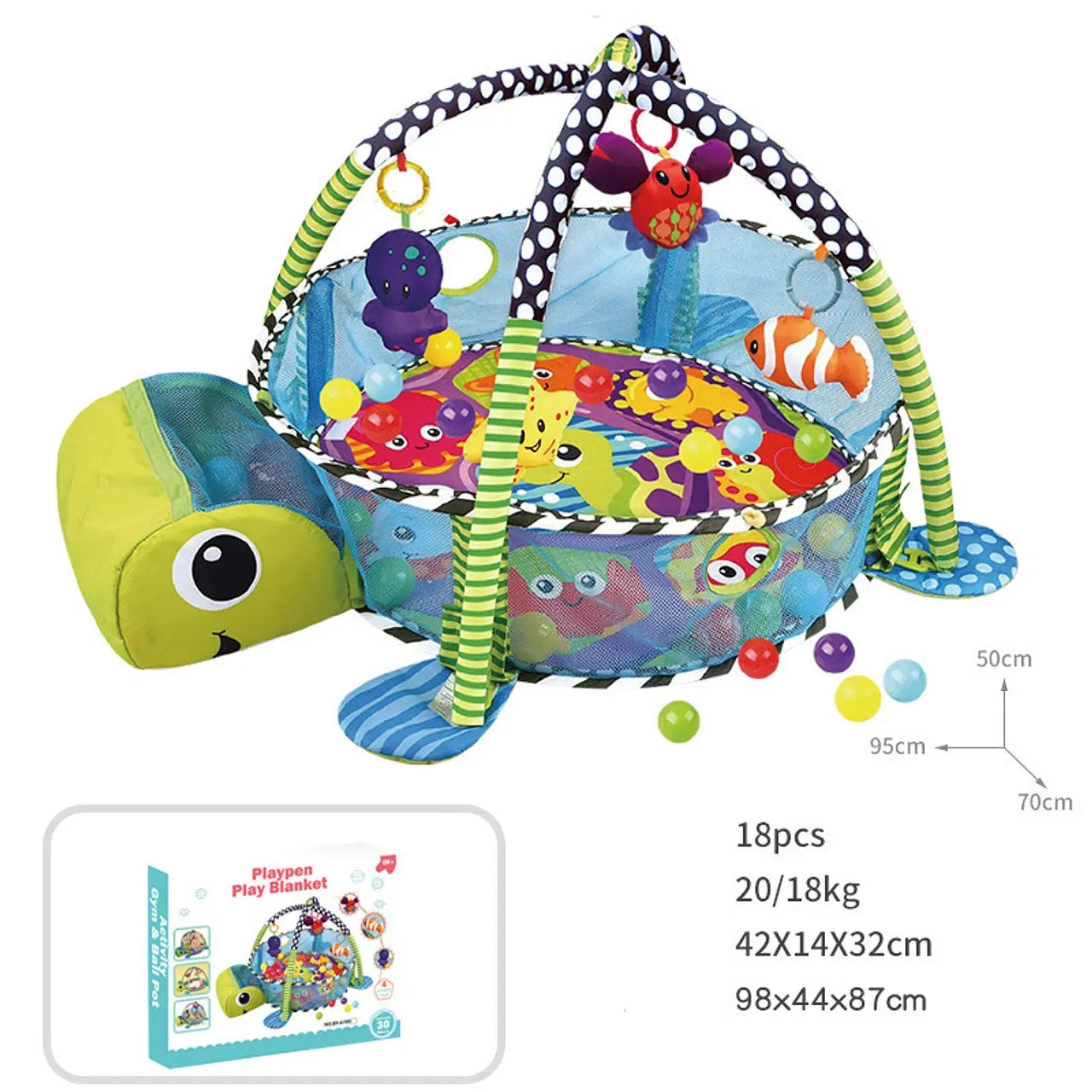 Gimnasio piscina con pelotas para bebé