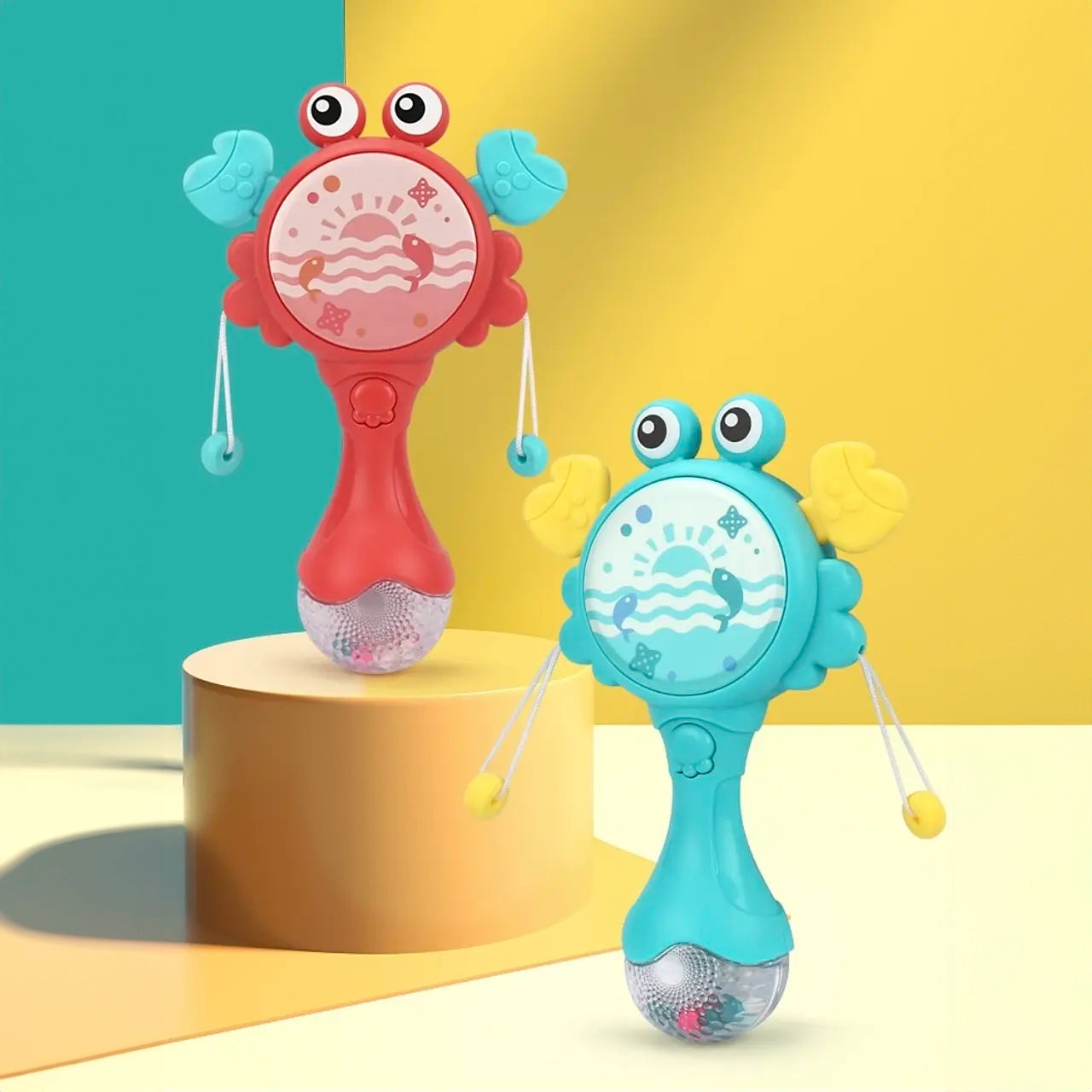 Sonajero Sensorial con Luz diseño Cangrejo