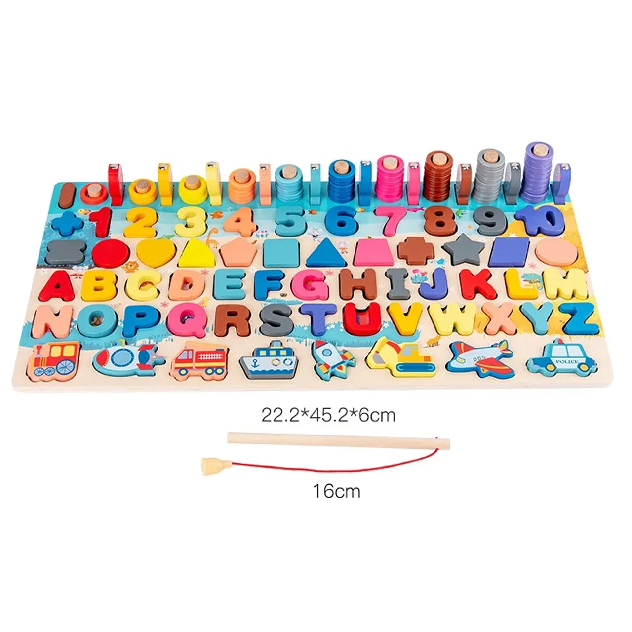 Tablero Madera Didáctico 7 EN 1