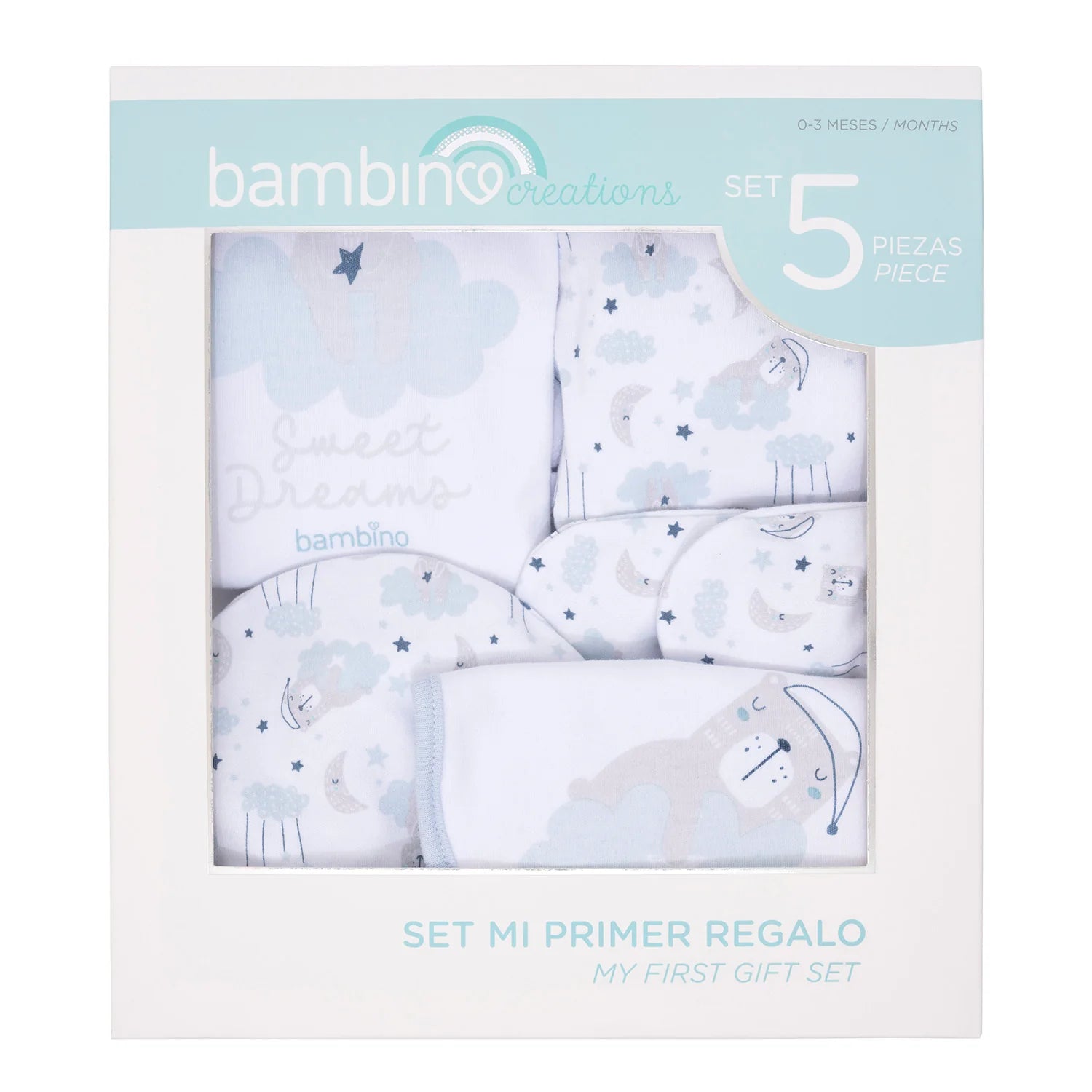 Set regalo Bambino 5 piezas 0 a 3 meses