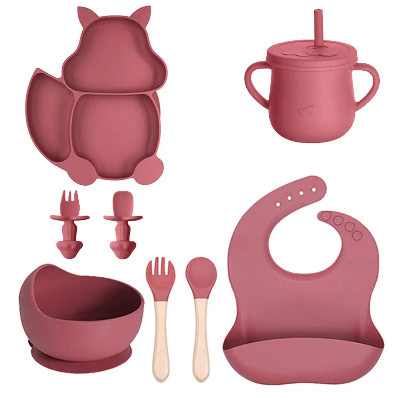 Set Alimentación Silicona 8 en 1 Ardilla