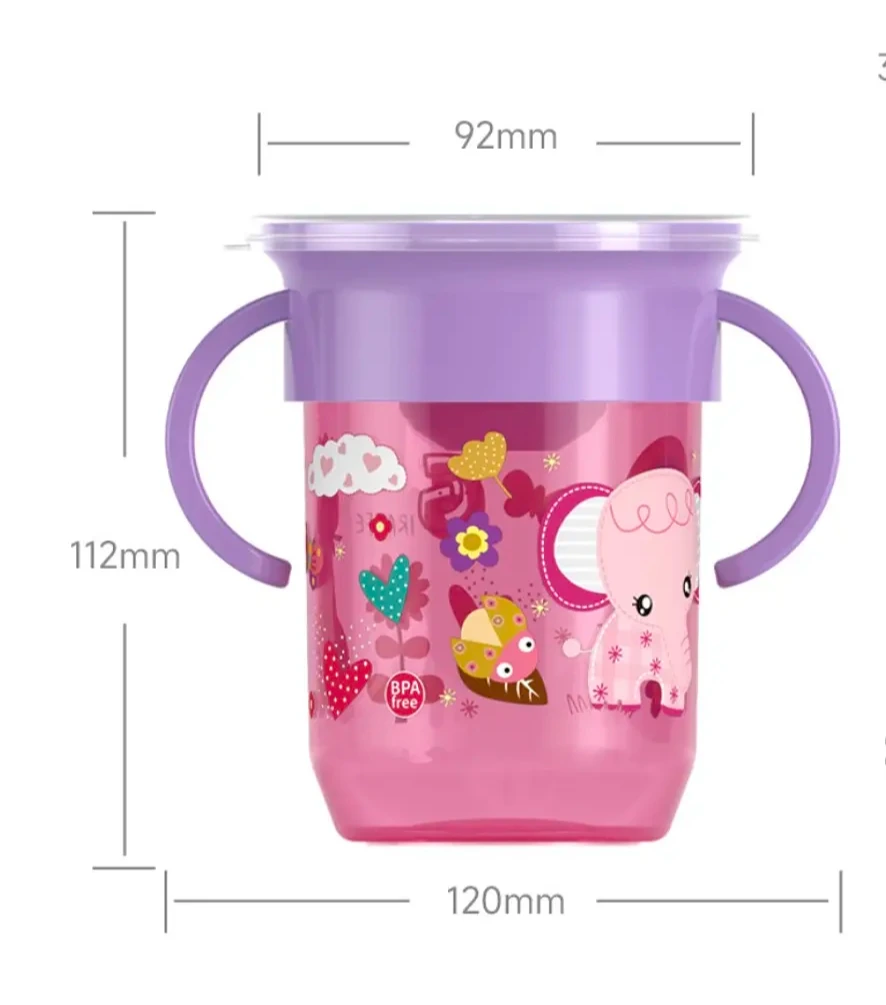 Vaso Antiderrame Animales 360° con asas