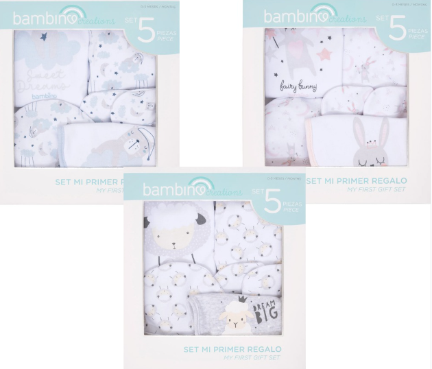 Set regalo Bambino 5 piezas 0 a 3 meses