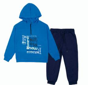 Conjunto bebé grafitis azul