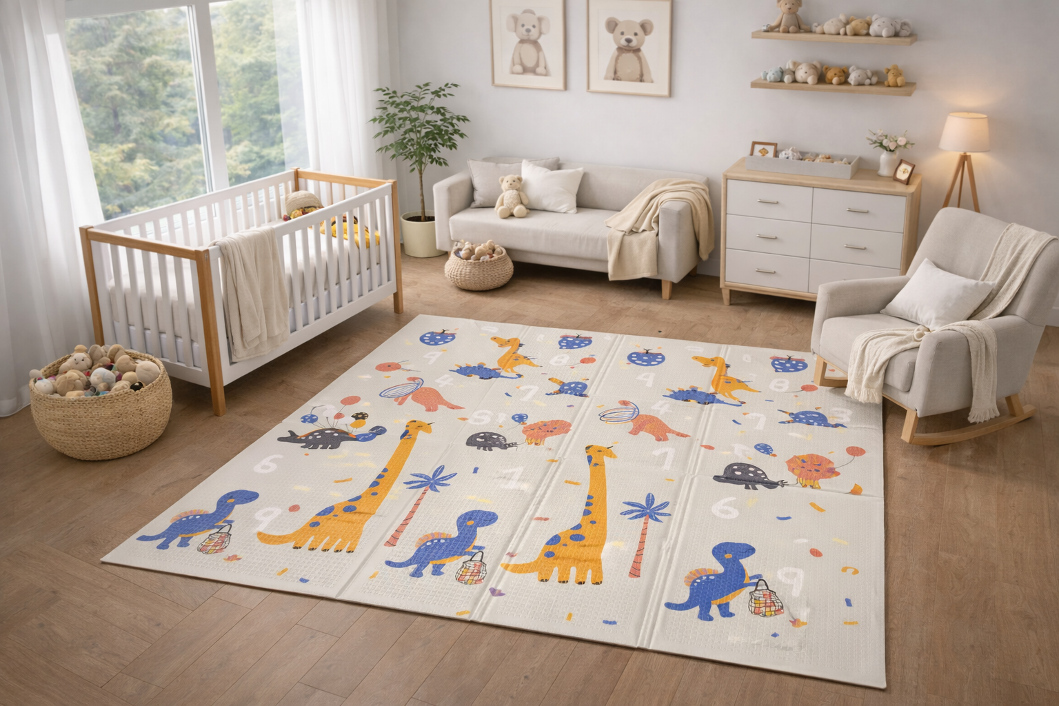 Dino Fest (10mm grosor) - Plegable 180x200cm