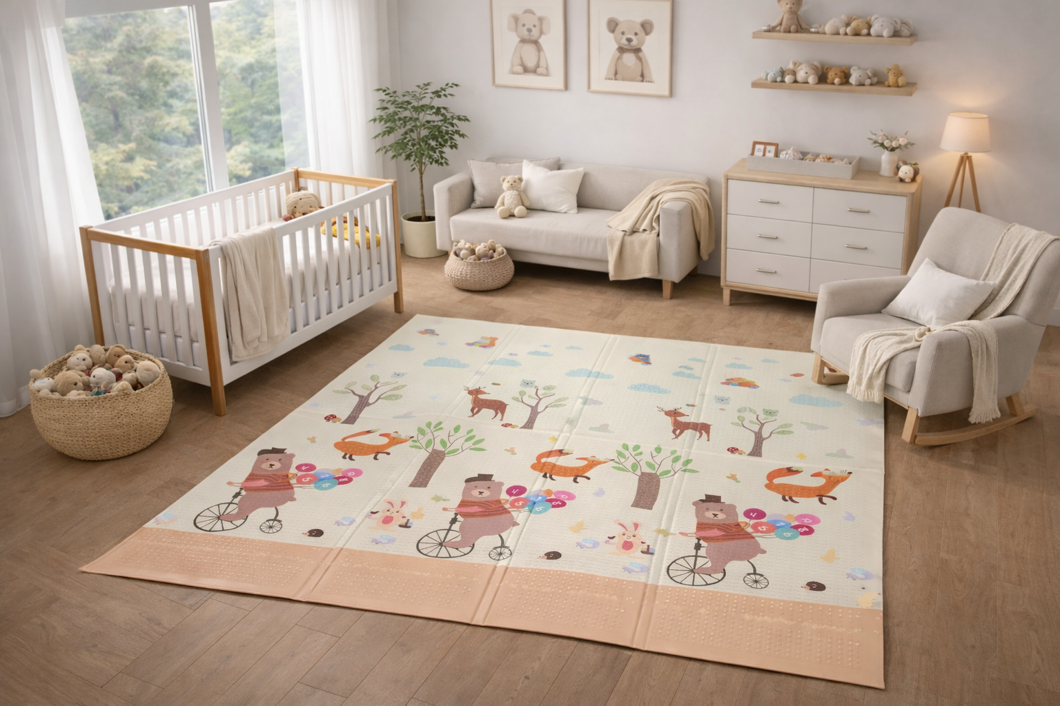 Happy Friends (10mm grosor) - Plegable 180x200cm