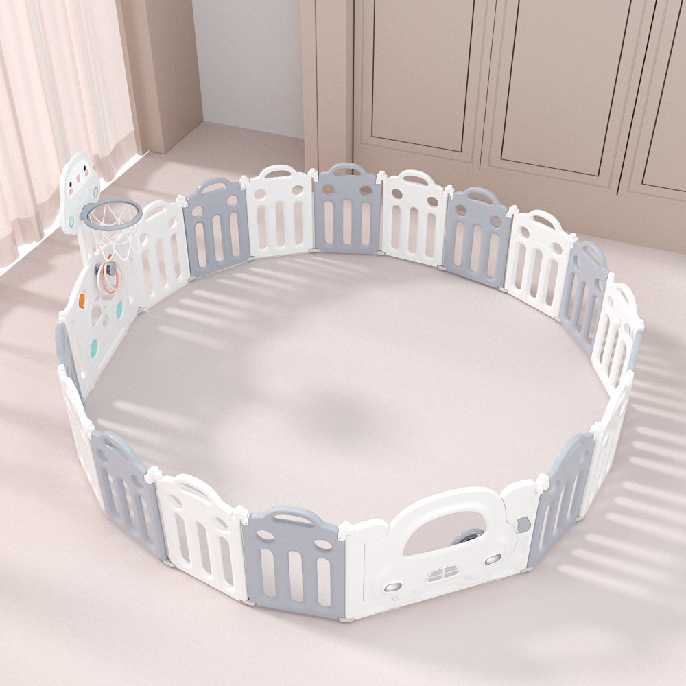 Corral infantil plegable + Pizarra 180x200cm | Diseño autito