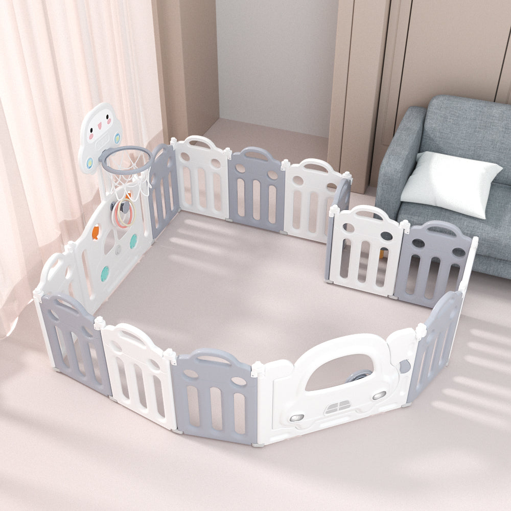 Corral infantil plegable + Pizarra 180x200cm | Diseño autito