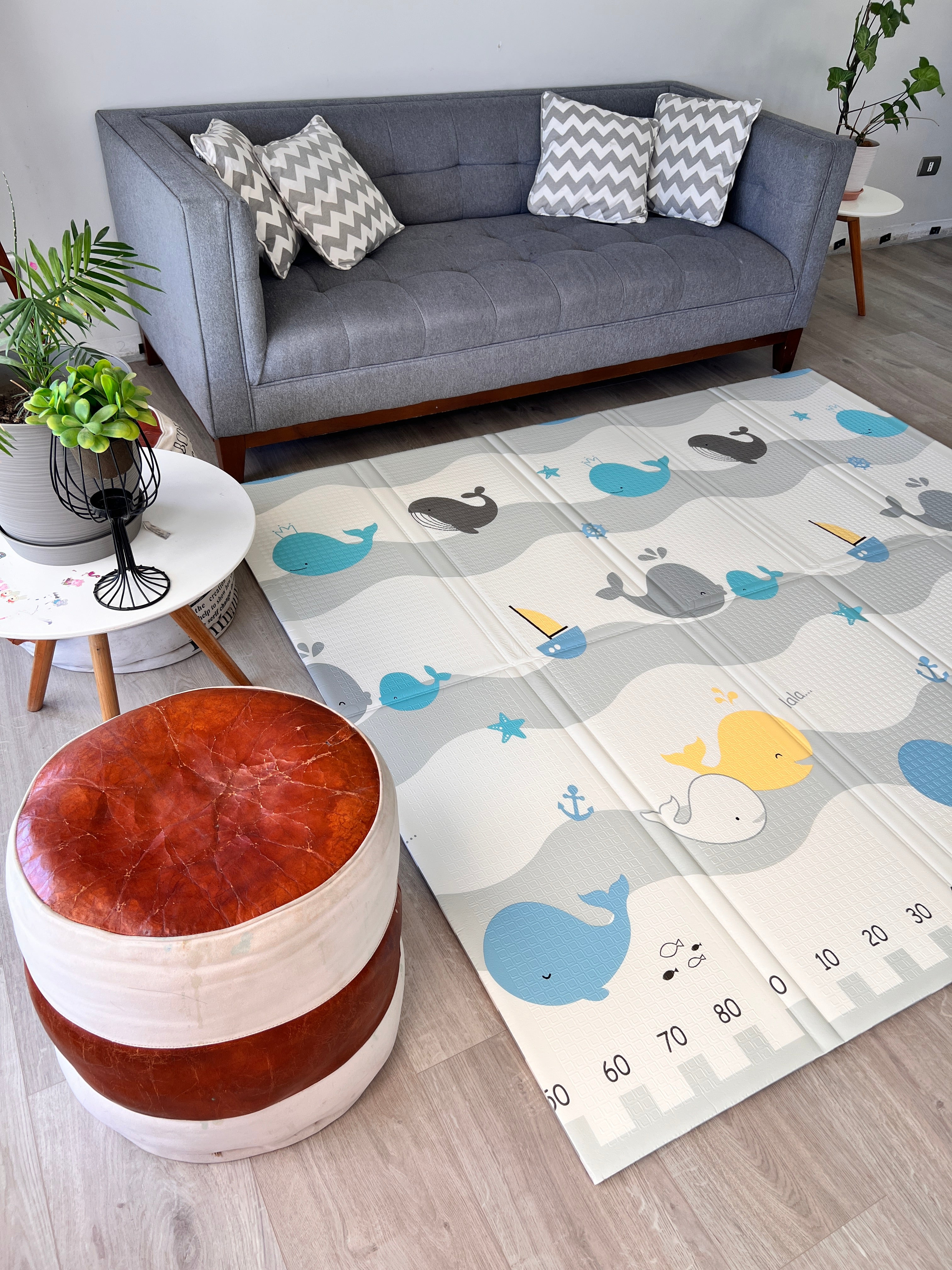 Ballenita azul (20mm grosor) - Plegable 180x200cm