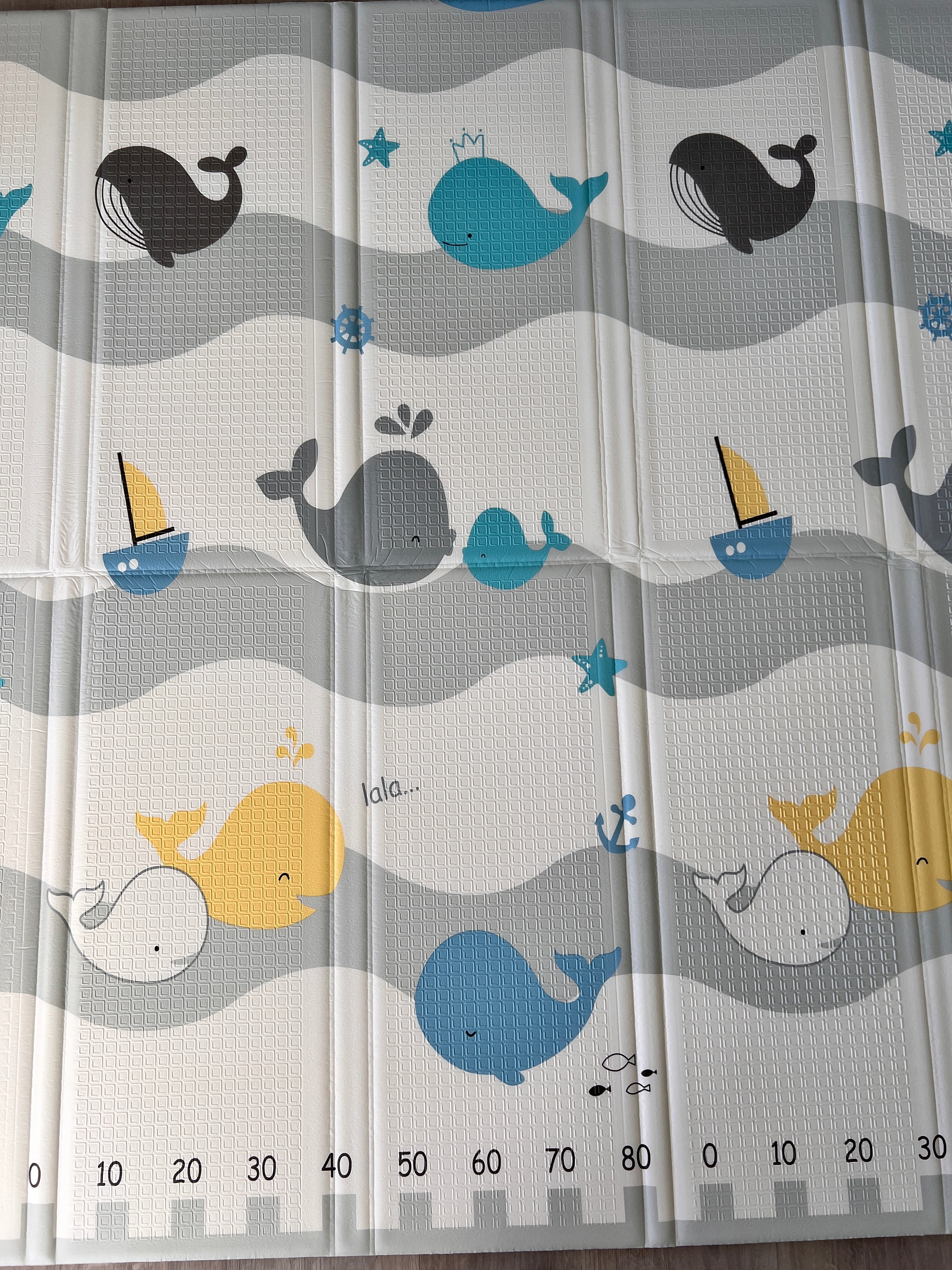 Ballenita azul (20mm grosor) - Plegable 180x200cm