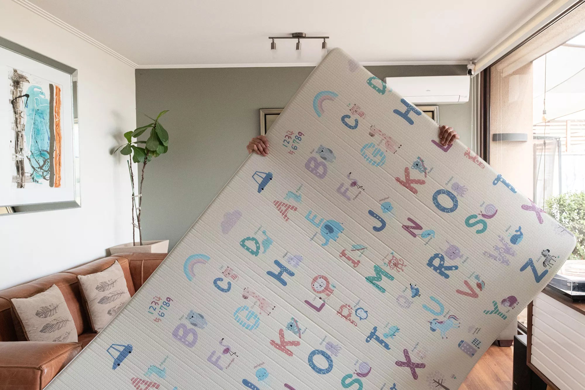 Alfombra antigolpes en rollo para bebes y niños pequeños, alfombra gruesa de 20mm de grosor, alfombra minimalista para bebe, alfombra infantil