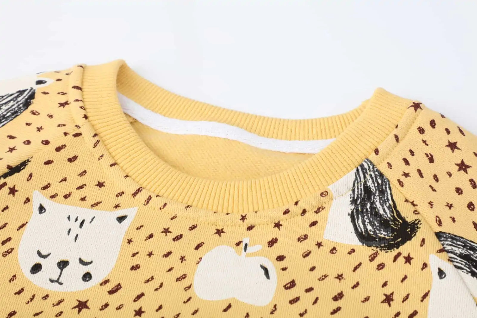 Conjunto 2 Piezas Algodón Animales Amarillo