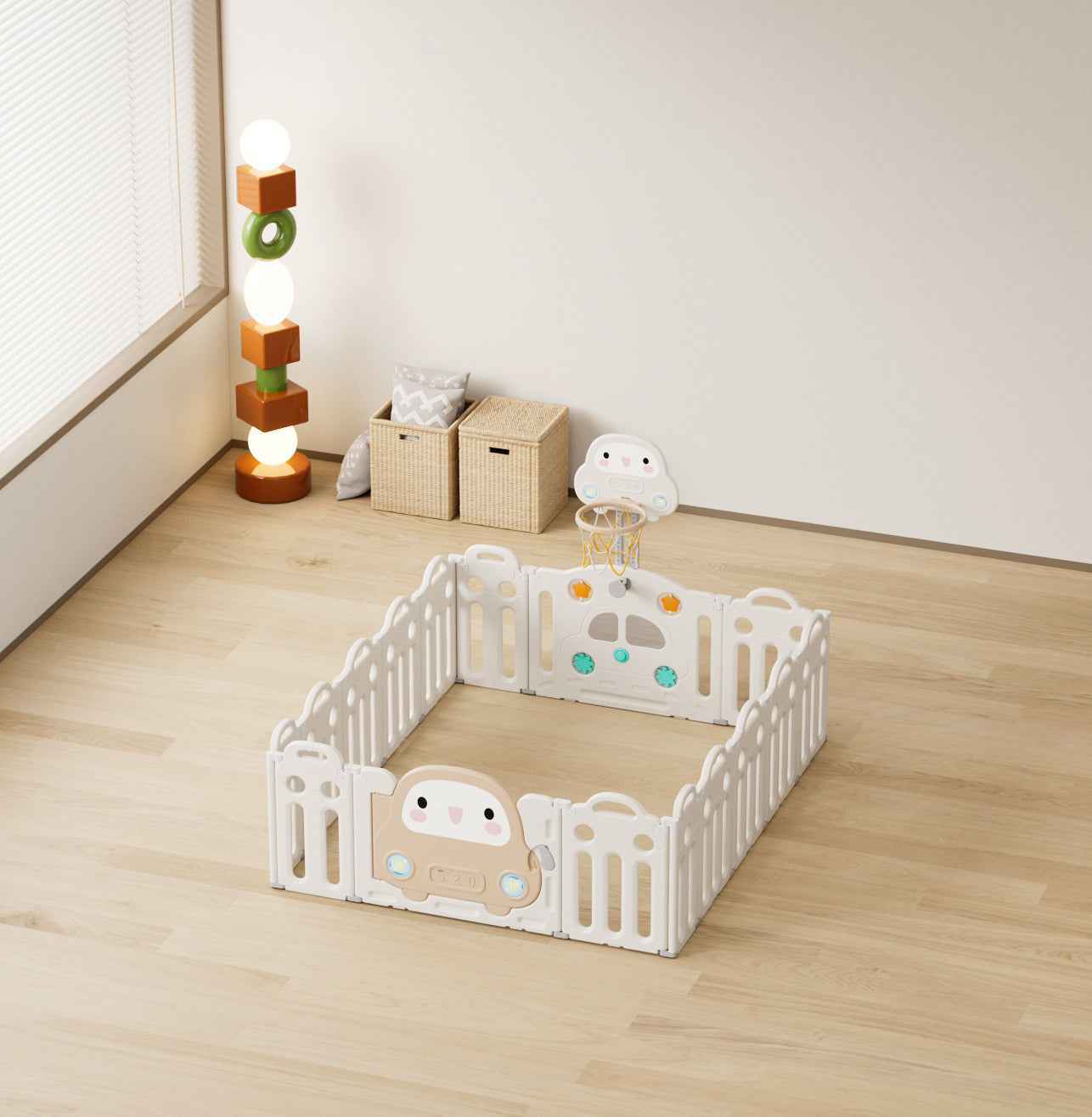 Corral infantil plegable 150x180cm | Diseño autito