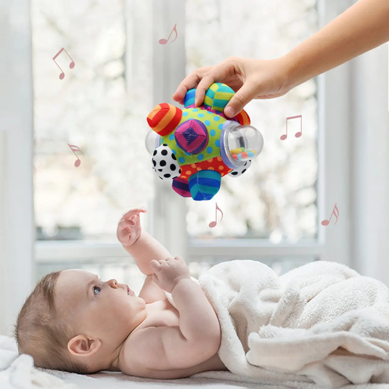 Pelota Sonajero para bebé multicolor