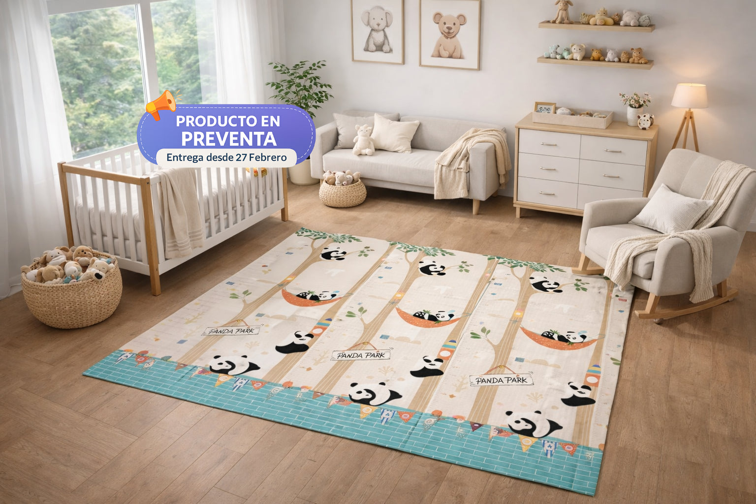 Panda - Alfombra para bebé 10mm (Preventa)