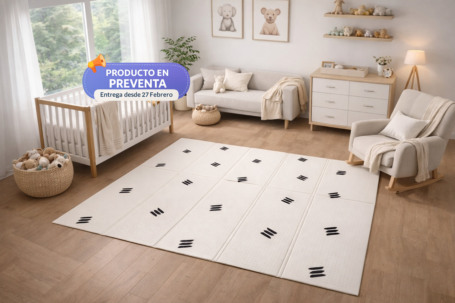 Panda - Alfombra para bebé 10mm (Preventa)