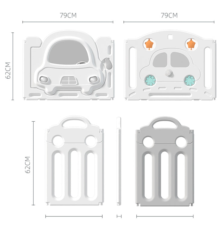 Corral infantil plegable + Pizarra 180x200cm | Diseño autito