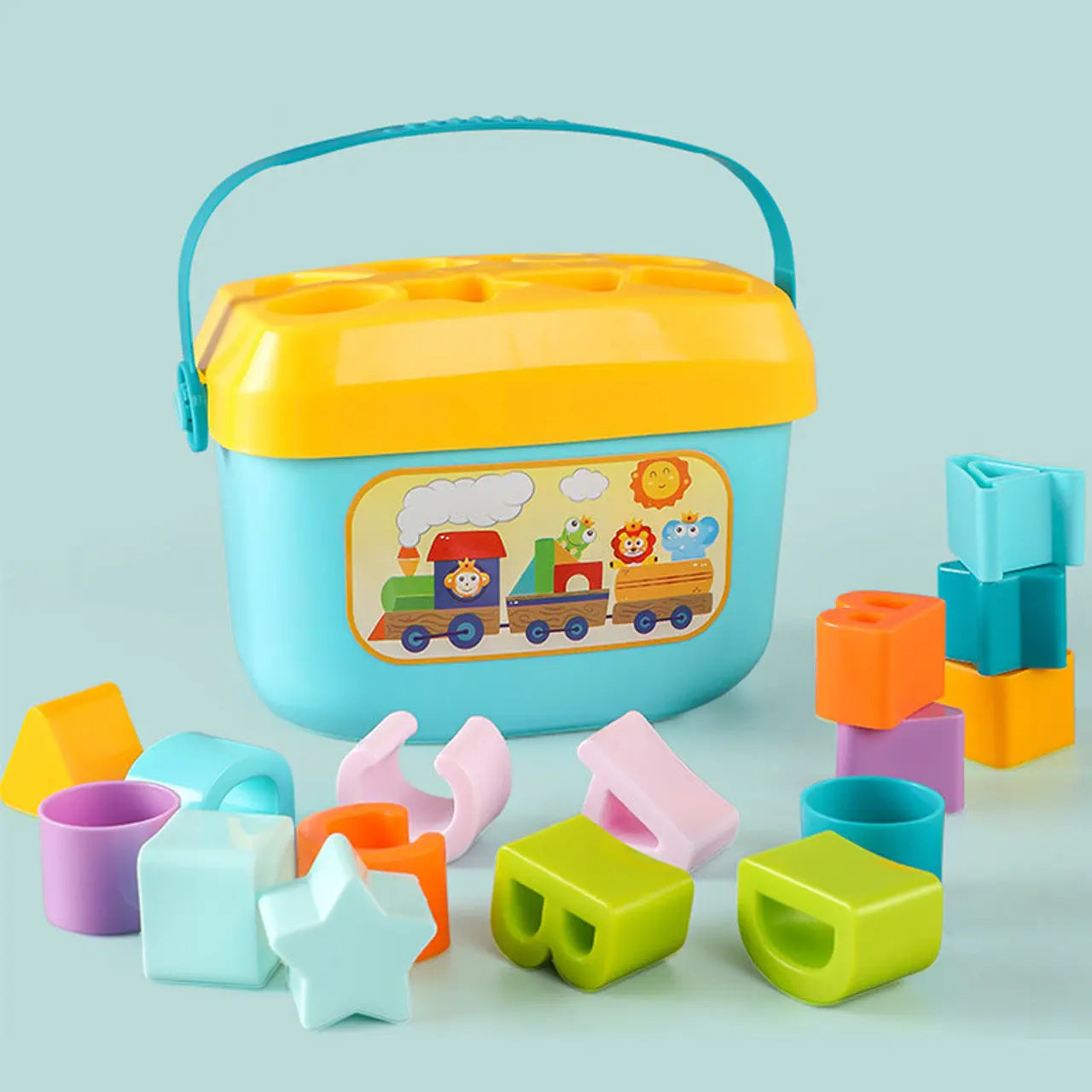 Juguete de bloques y encaje