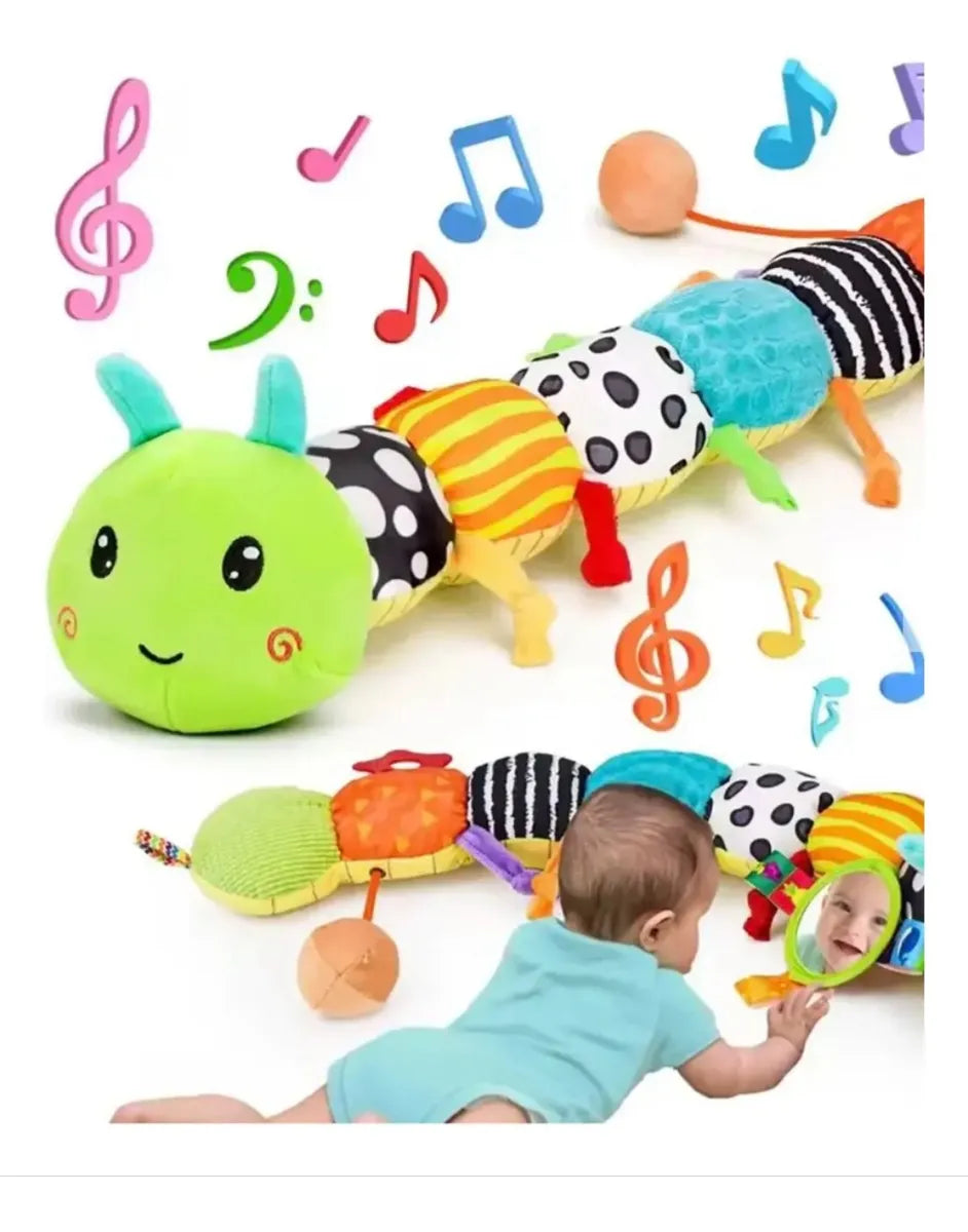 Peluche Cuncuna musical colorida 50 cm