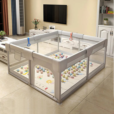 Pack Corral basics gris con Alfombra plegable 180x200