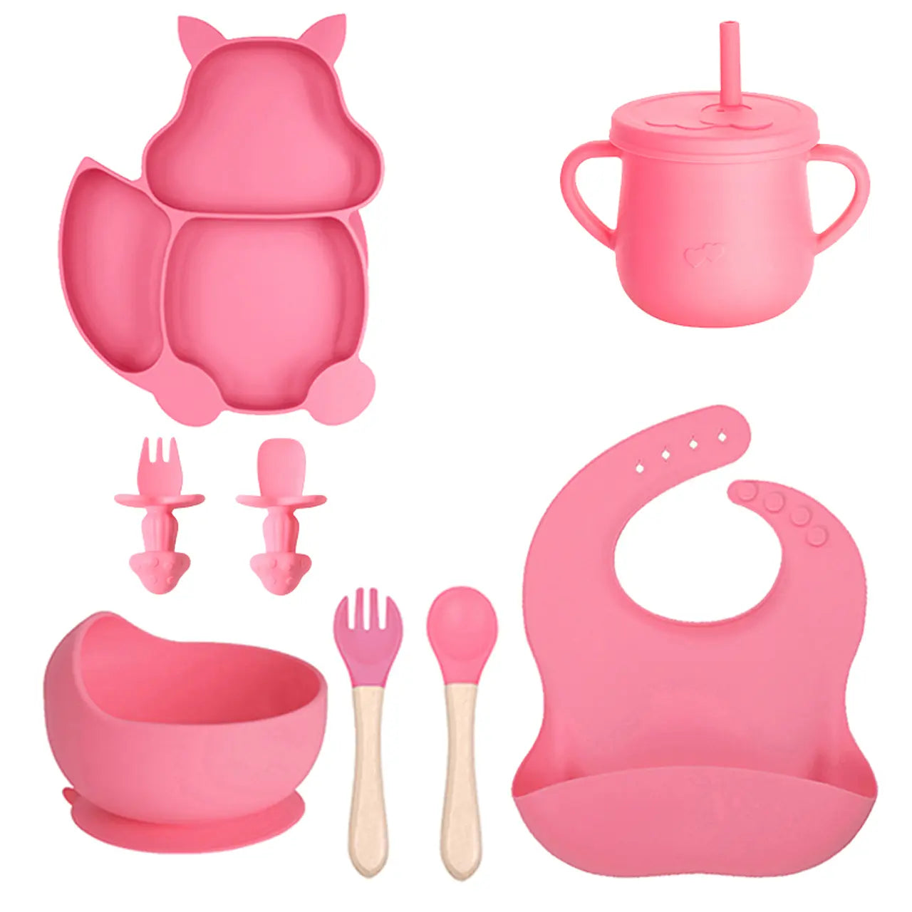 Set Alimentación Silicona 8 en 1 Ardilla