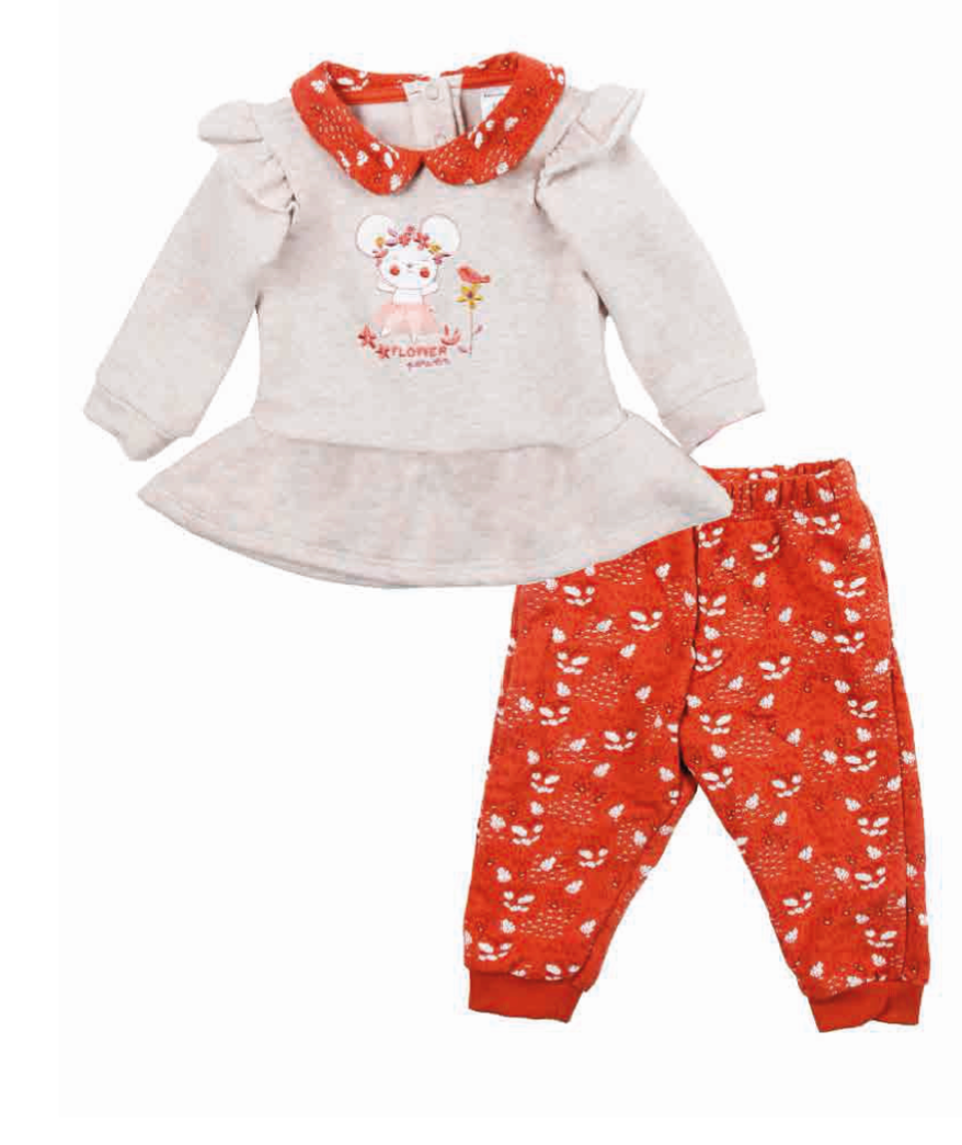 Buzo Beba Gris Anaranjado