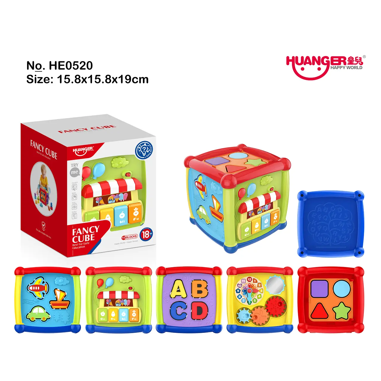 Cubo estimulación Colorido con Luz y Música