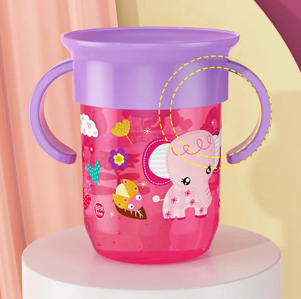 Vaso Antiderrame Animales 360° con asas