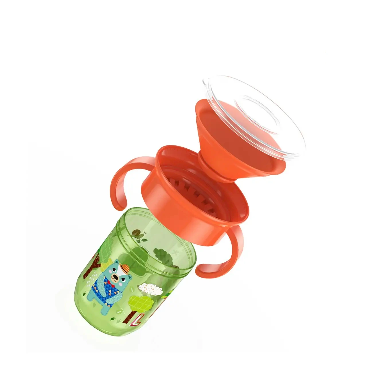 Vaso Antiderrame Animales 360° con asas