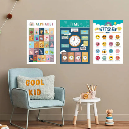 Set 16 Póster de Aprendizaje  Niños