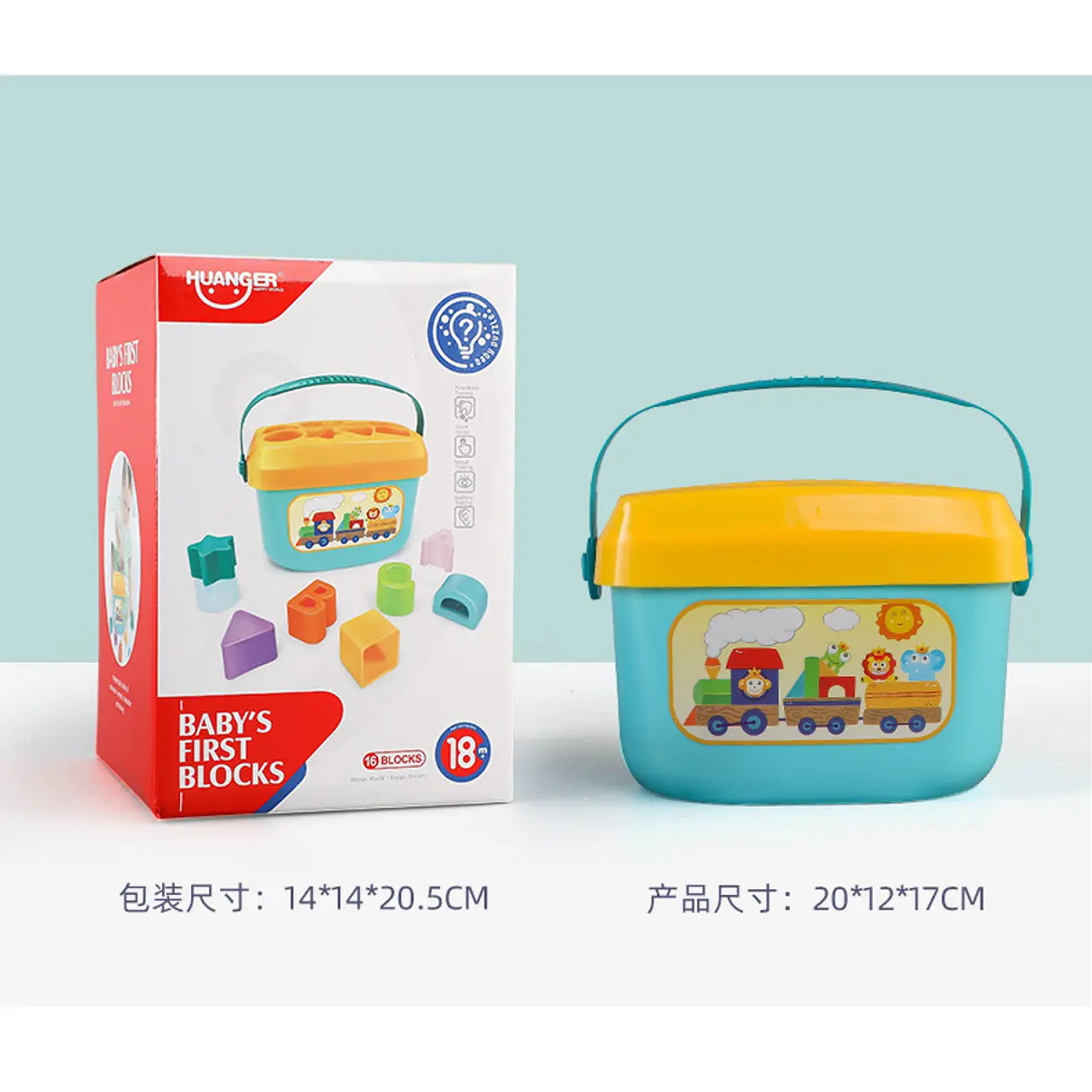 Juguete de bloques y encaje