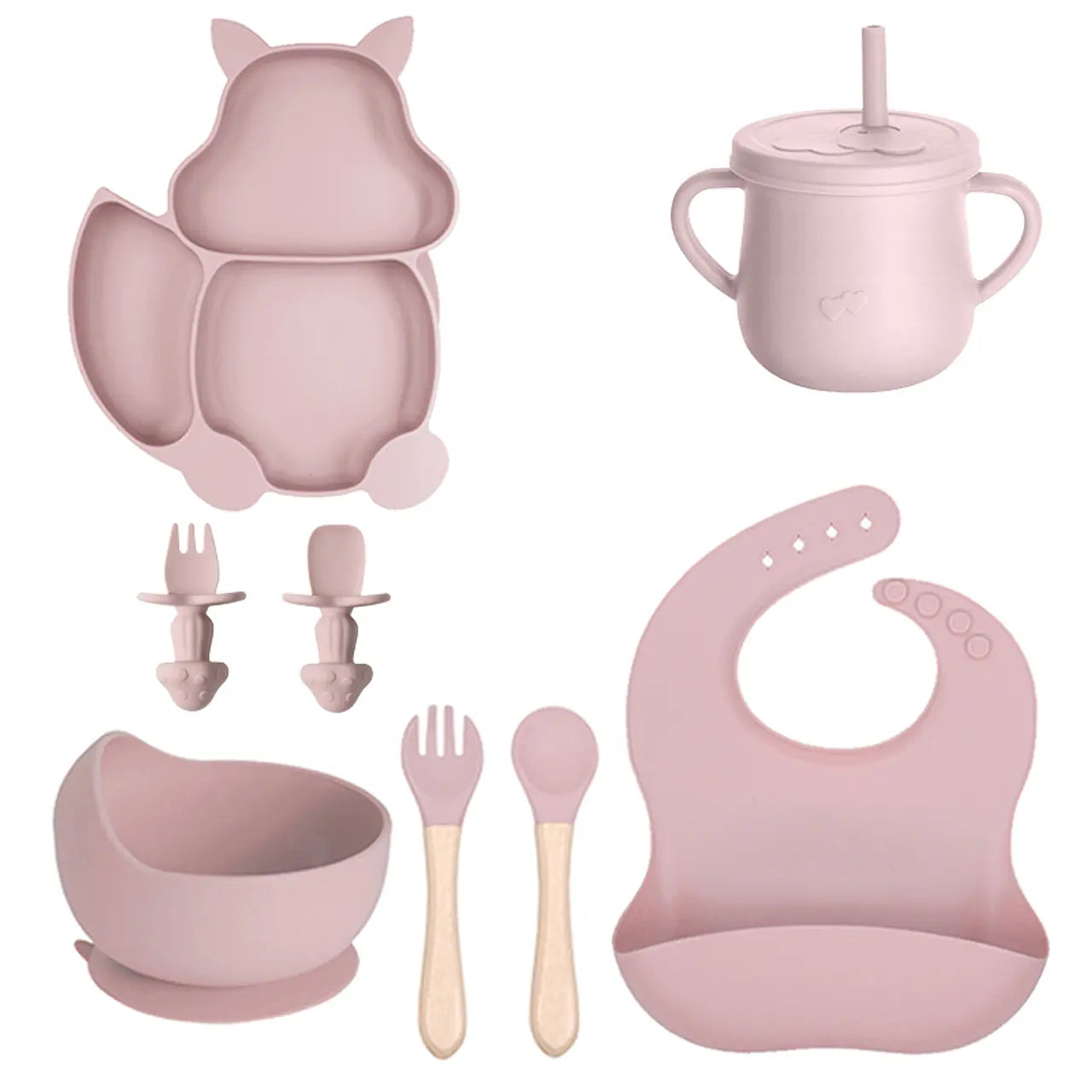 Set Alimentación Silicona 8 en 1 Ardilla