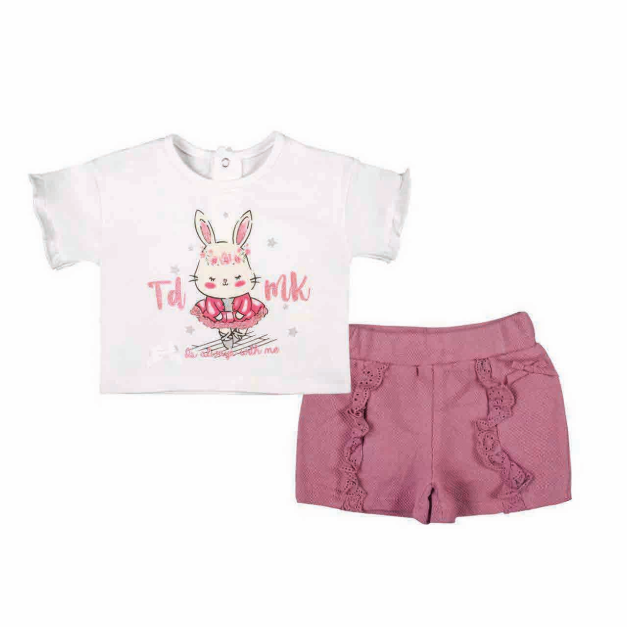 Short y Polera Conejita Niña