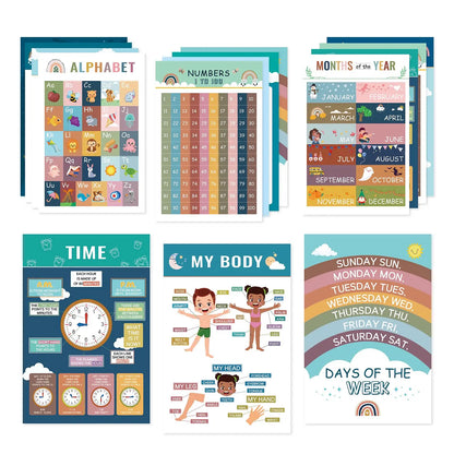 Set 16 Póster de Aprendizaje  Niños