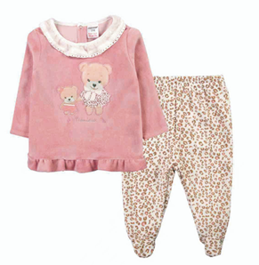 Traje 2 piezas bebita plush