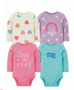 Set 4 Bodys Manga Larga Love to play