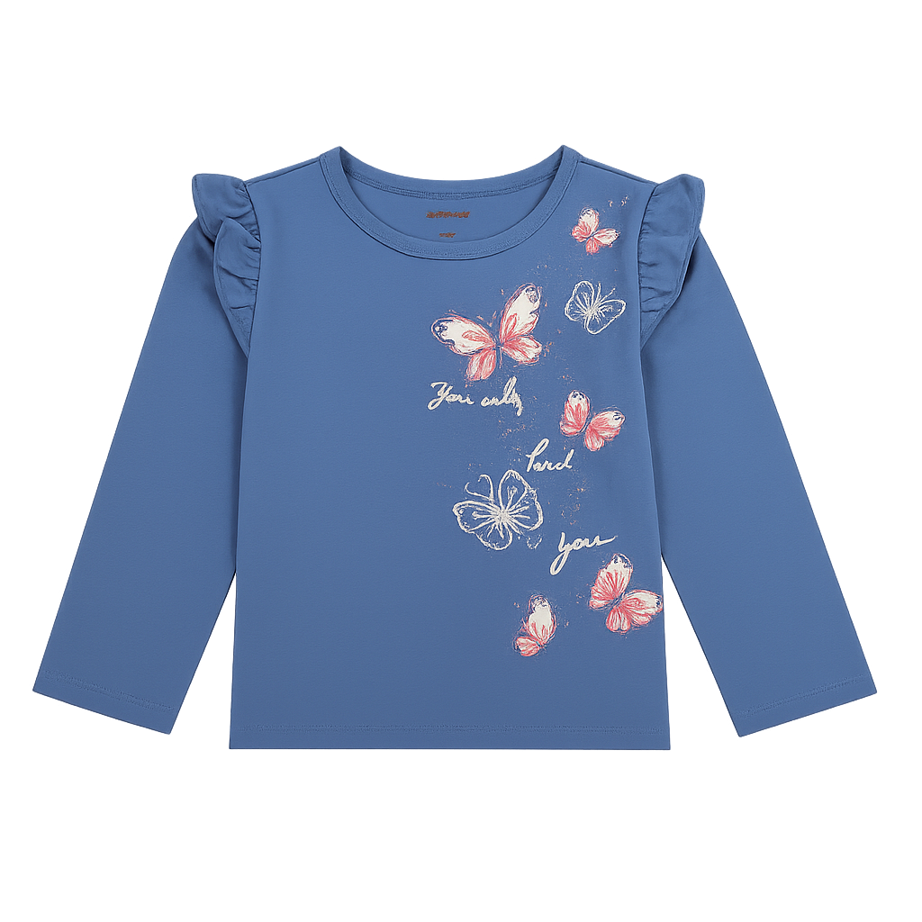 Polera Algodón Manga Larga Niña