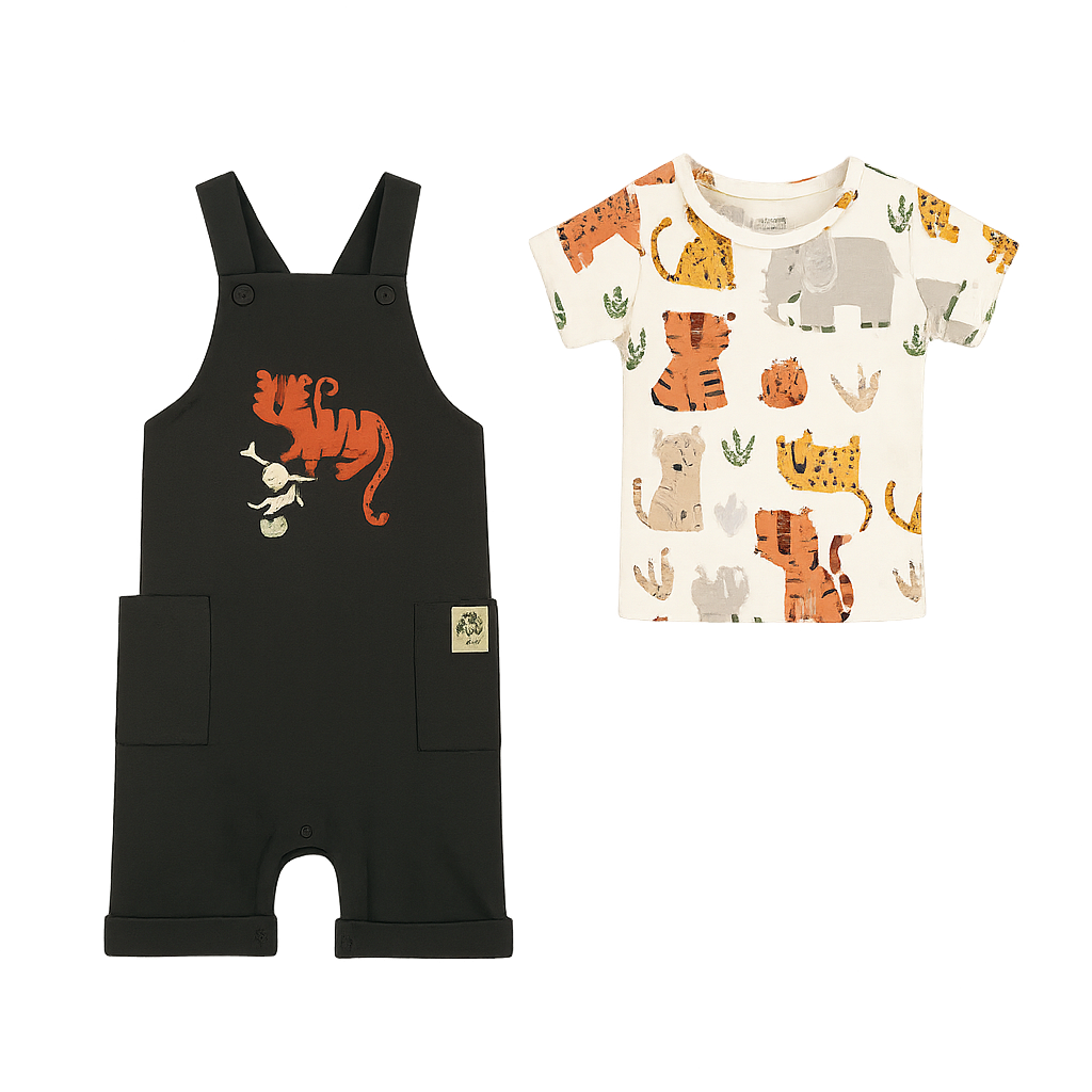 Conjunto Jardinera y Polera Bebé Algodón