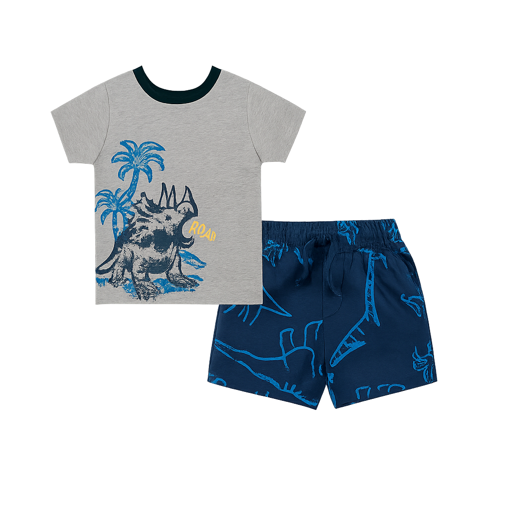 Conjunto Short y Polera Dino