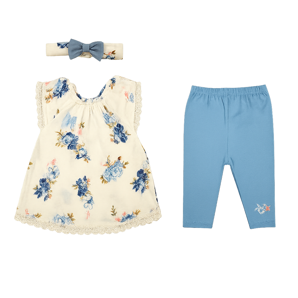 Conjunto Bebé Con Cintillo - 6 Meses