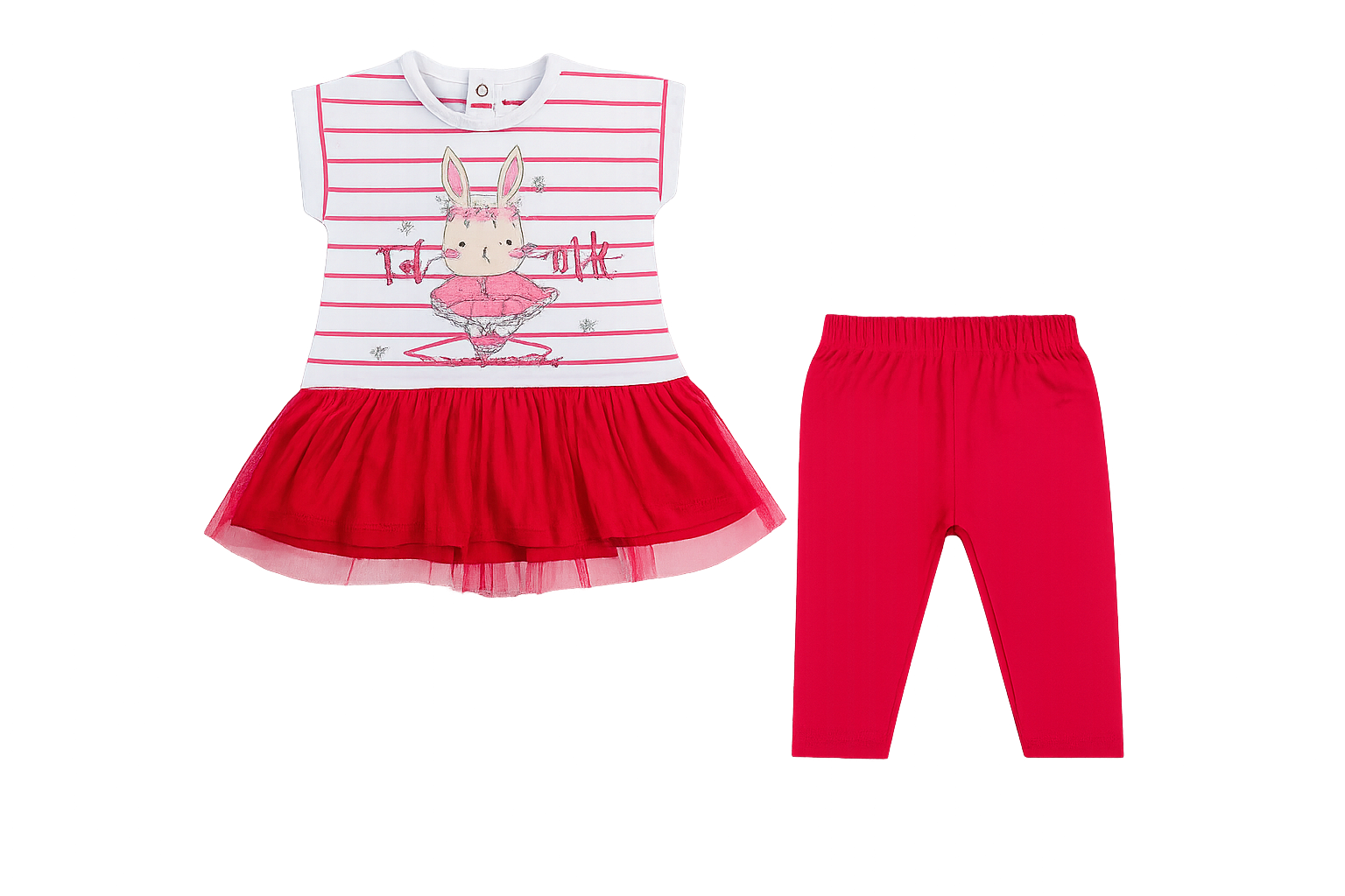 Conjunto Bebé Conejita Rojo