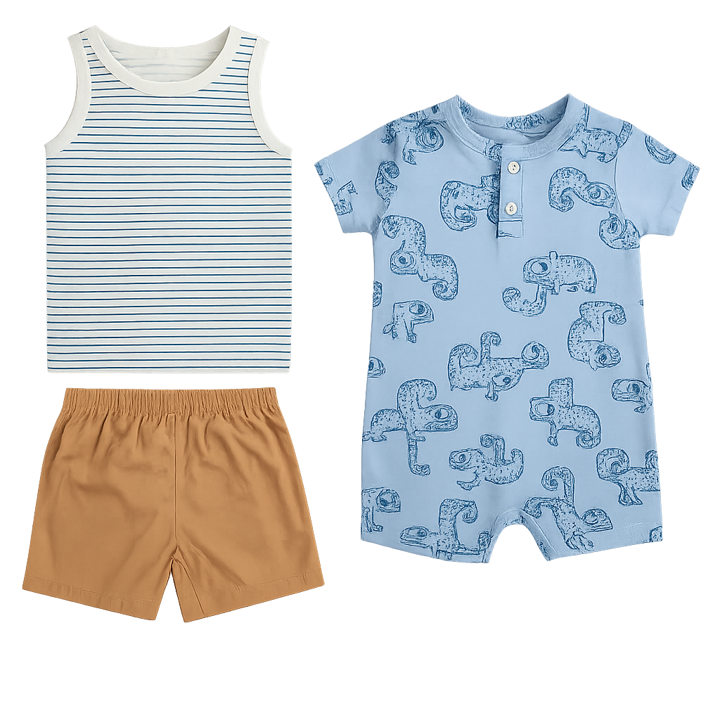Conjunto Enterito 3 Piezas Bebe Camaleón