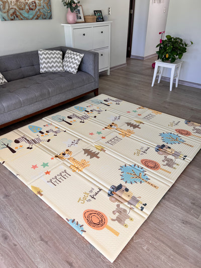 Pack Corral basics gris con Alfombra plegable 180x200