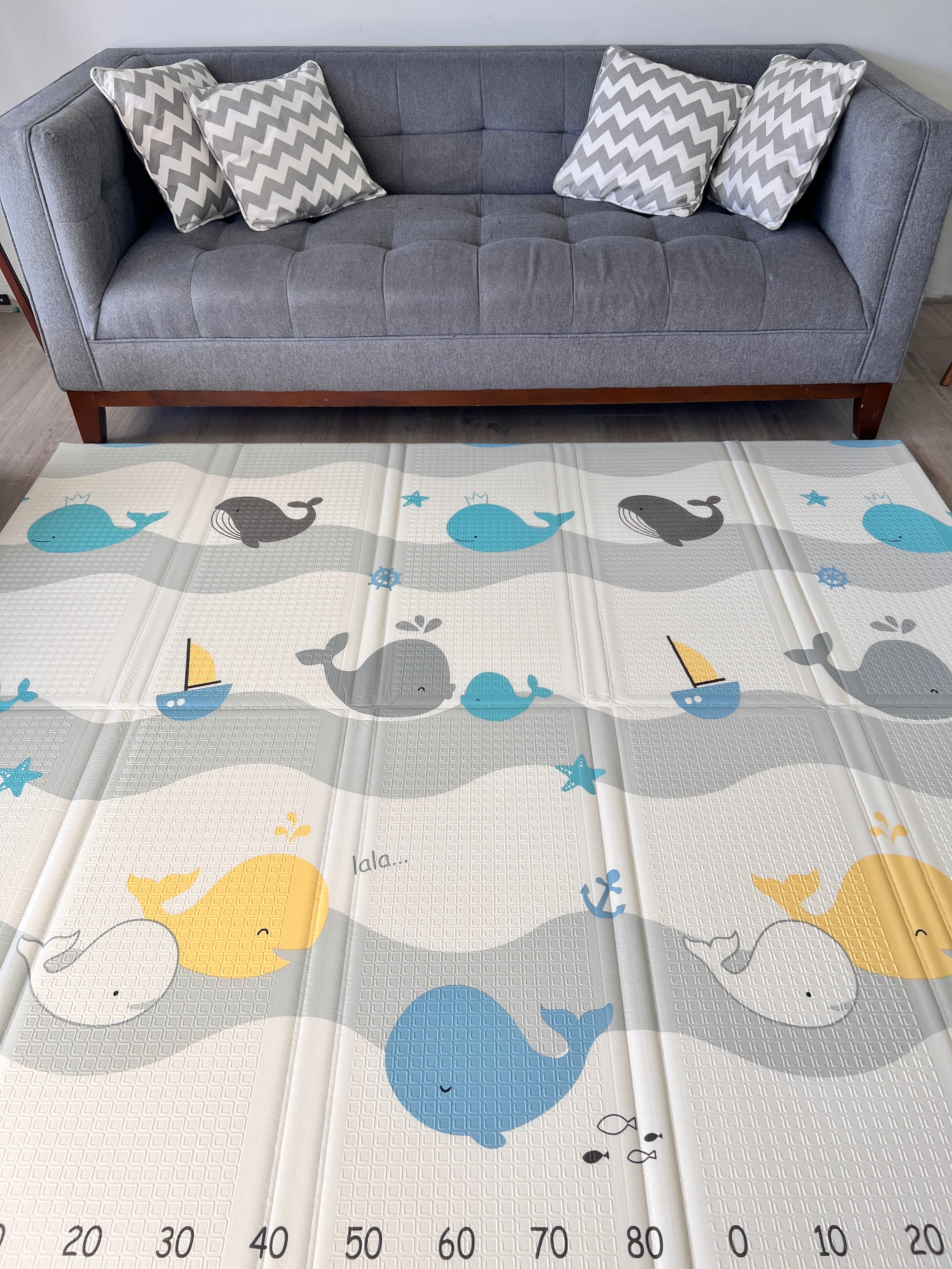 Ballenita azul (20mm grosor) - Plegable 180x200cm