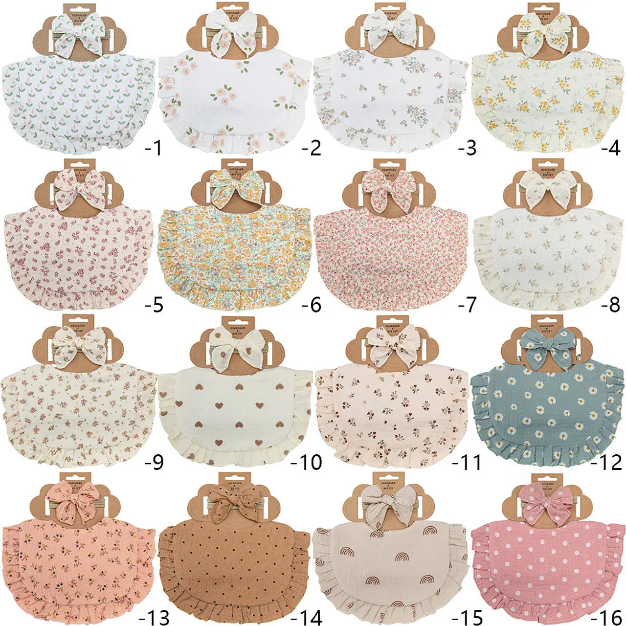 Set babero con cintillo (Aleatorio)