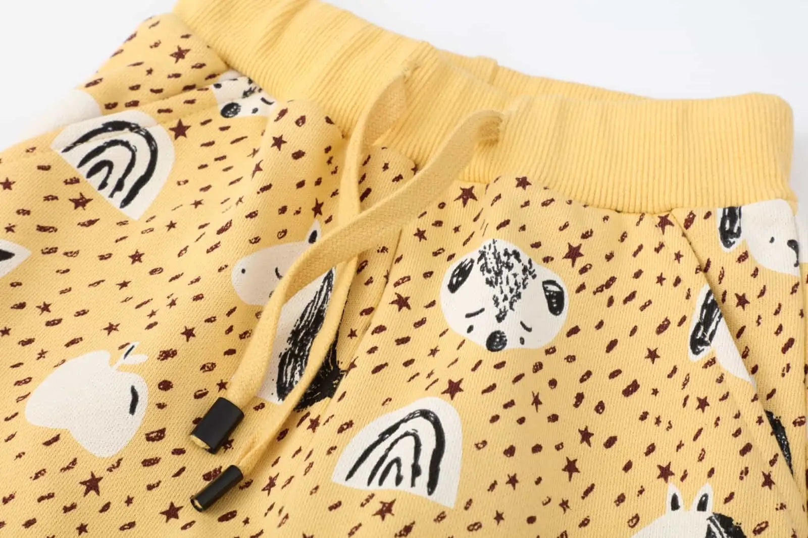 Conjunto 2 Piezas Algodón Animales Amarillo