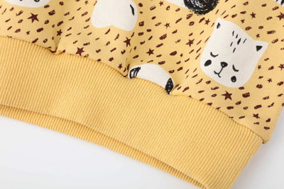 Conjunto 2 Piezas Algodón Animales Amarillo